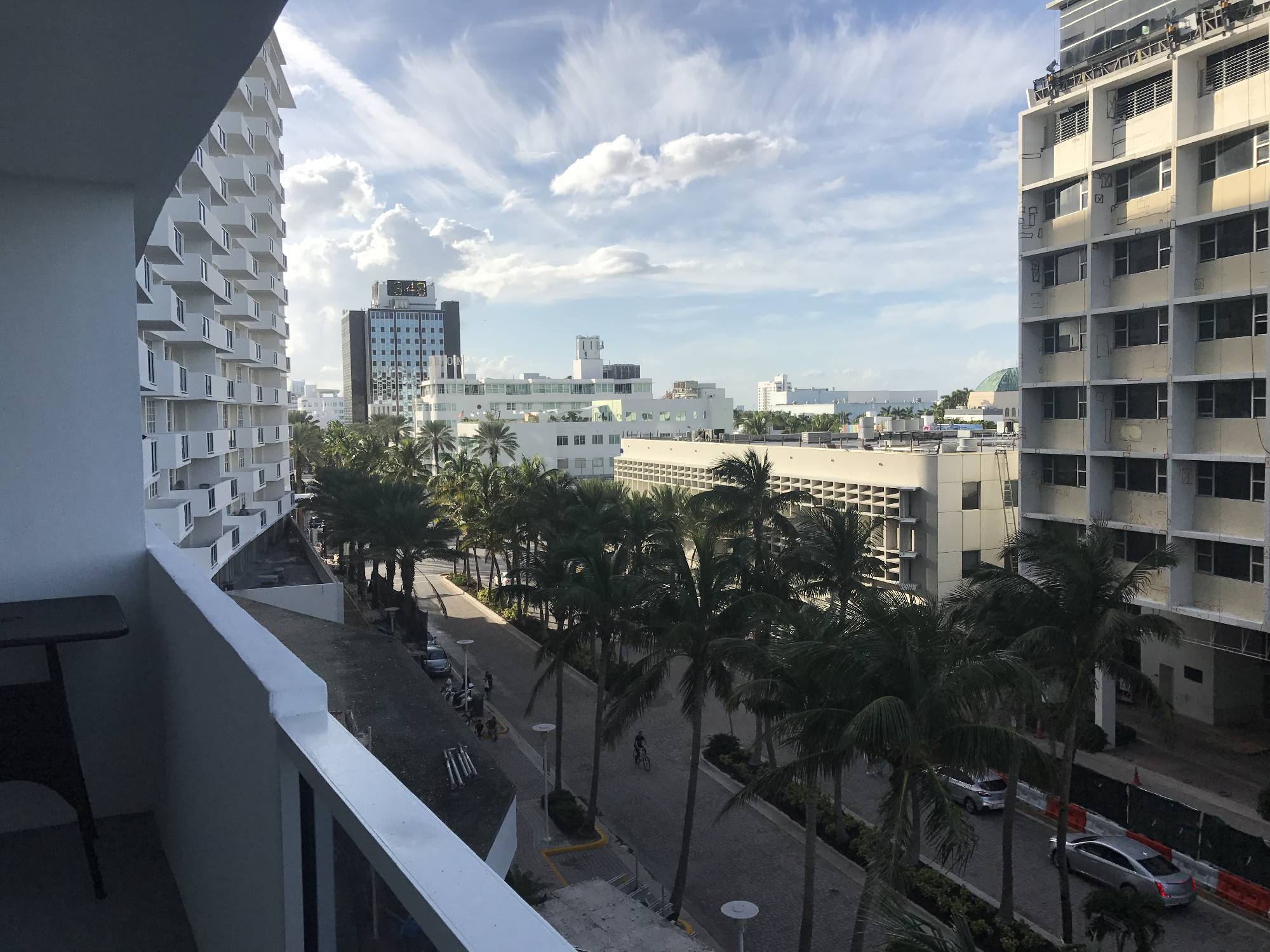 view of Miami Beach from the balcony