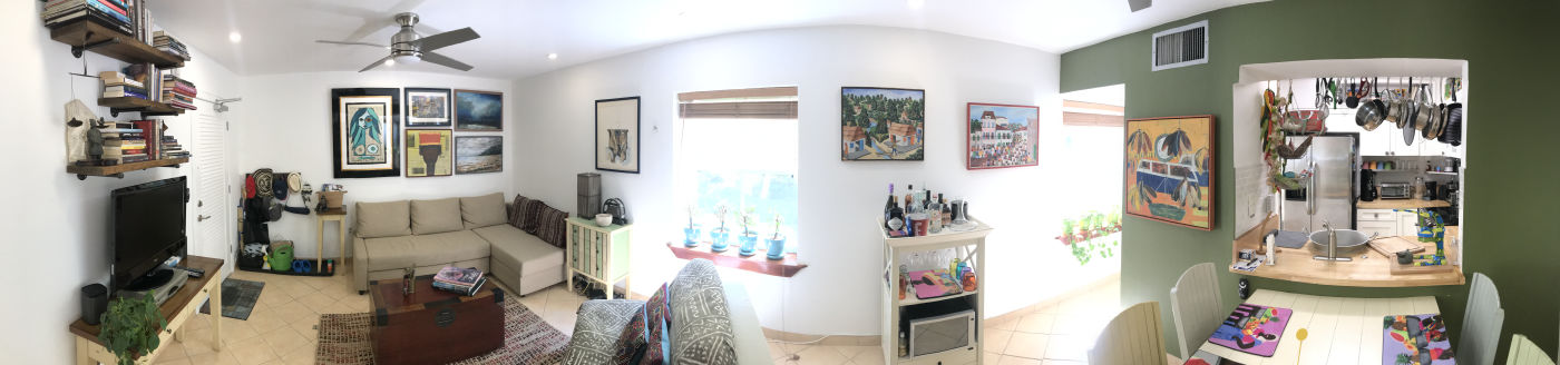 panorama shot of living room