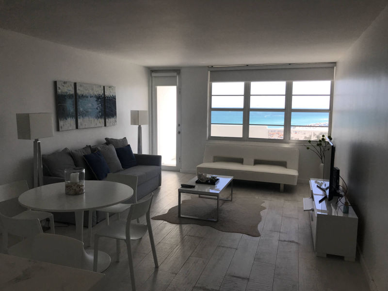 living room with beach view