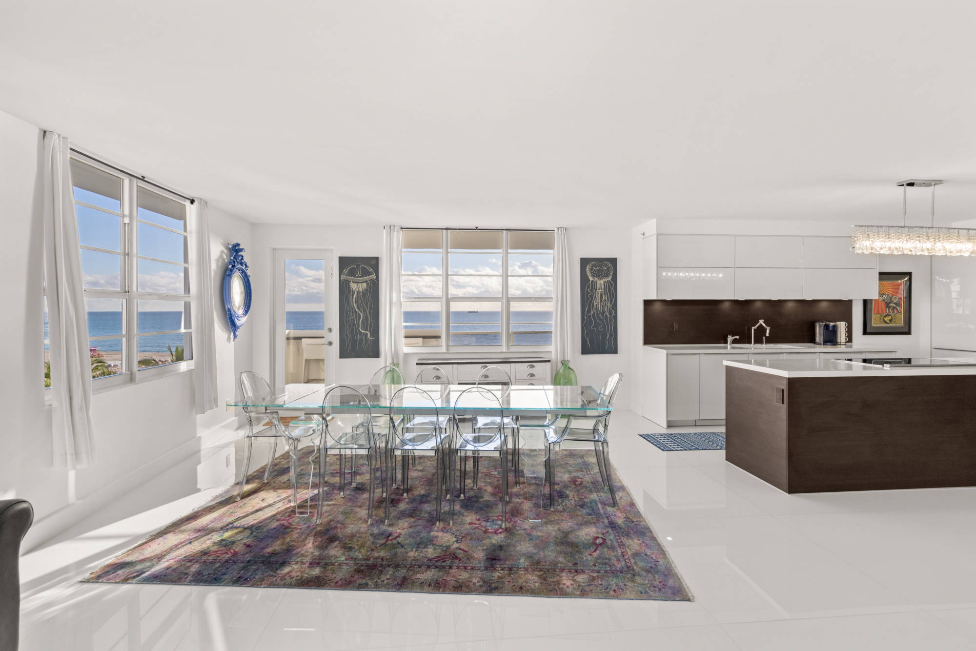 dining room with breathtaking view