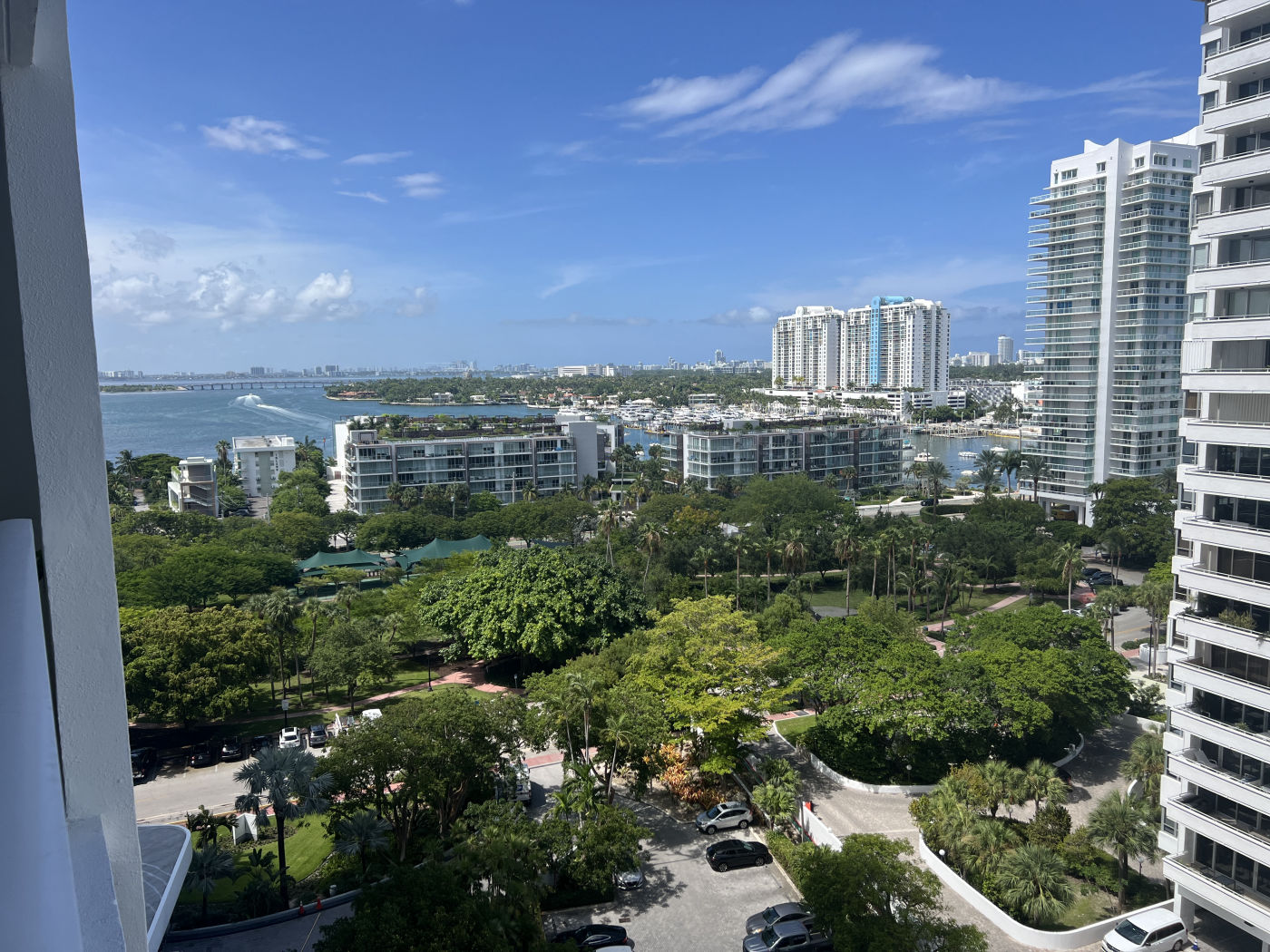 Miami Beach and Bay view from 9 Island balcony