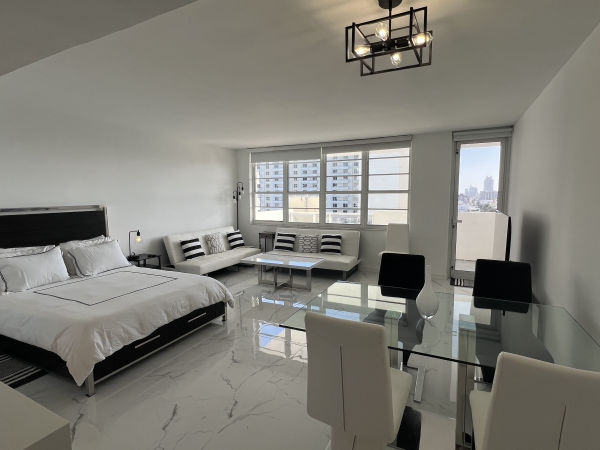 view of studio and modern furniture 
