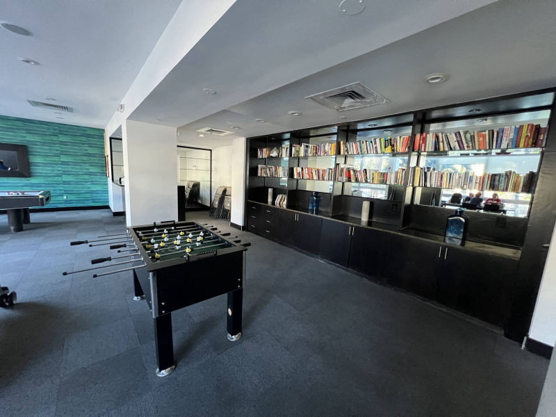 foosball and pool recreation room