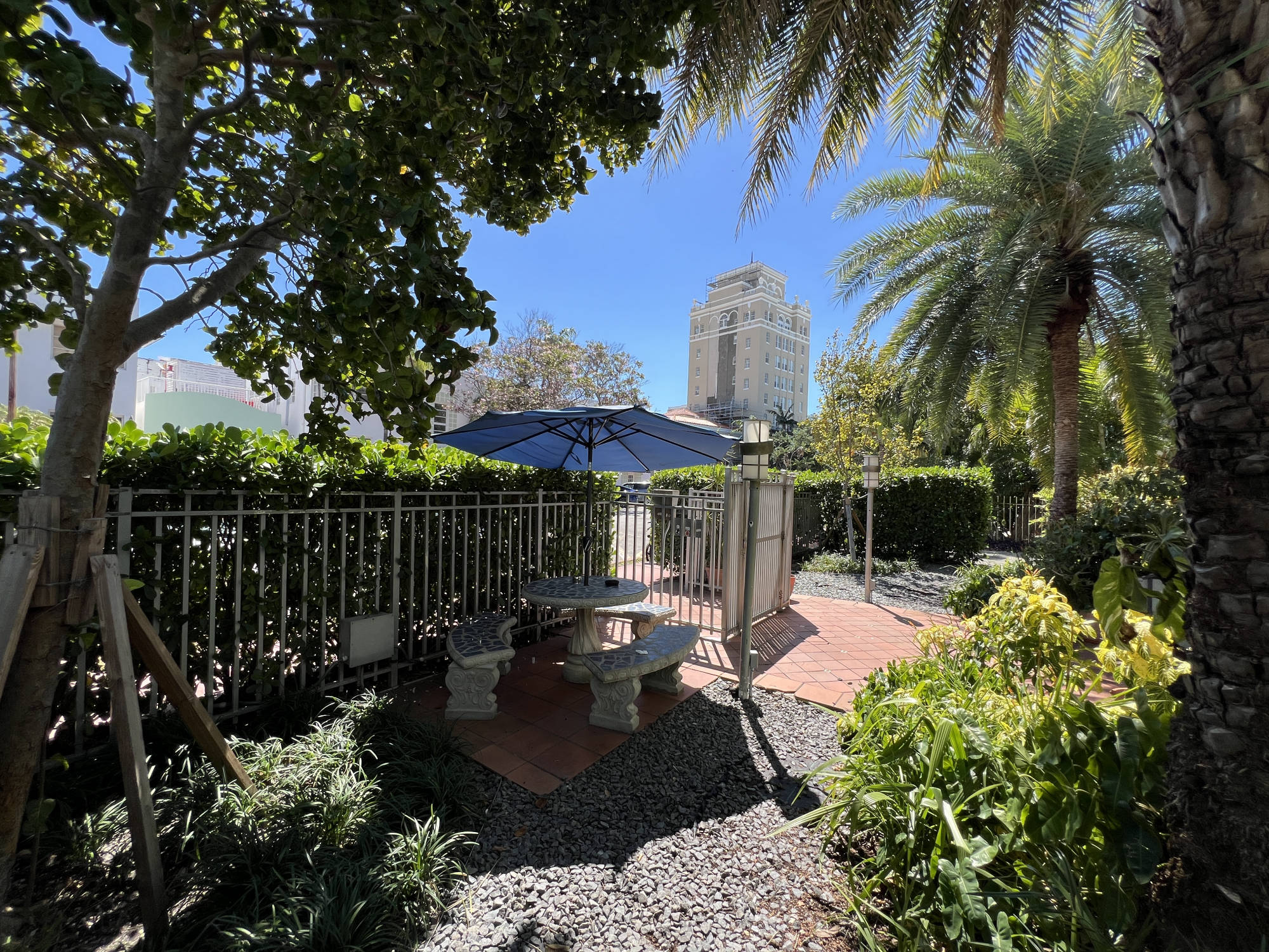 Building patio with view of the old city hall