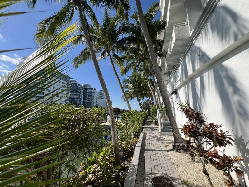 walkway around the building