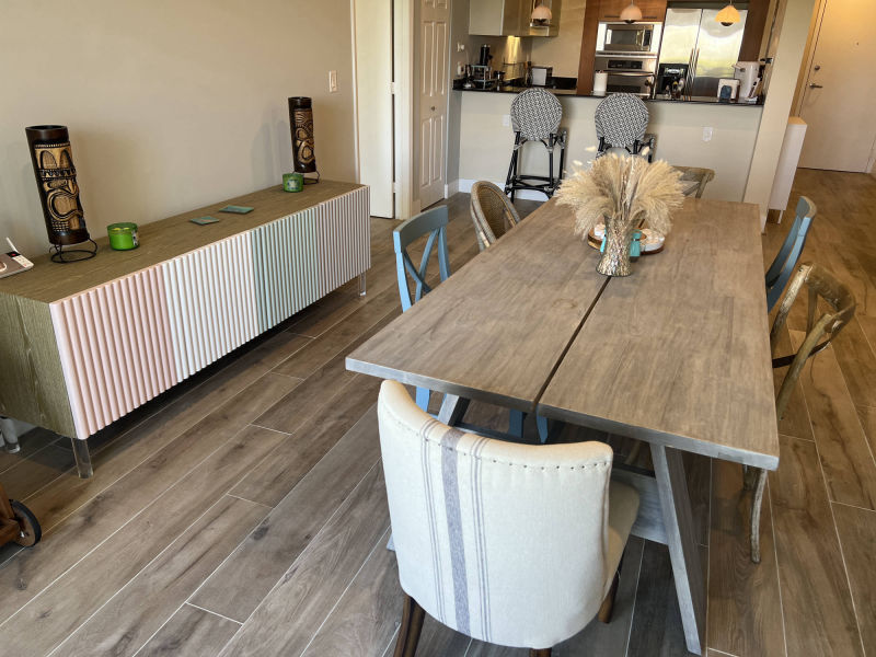 dining room and kitchen