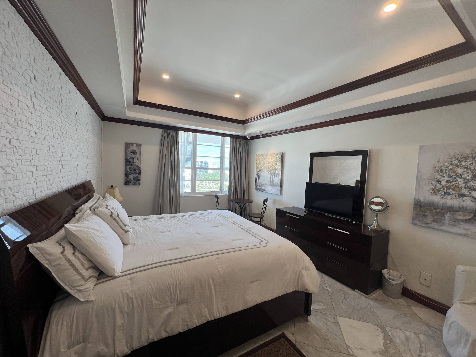bedroom with beautiful beach view