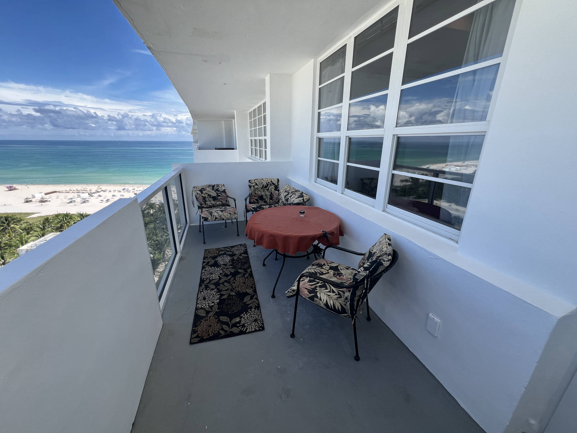 balcony with north and east view