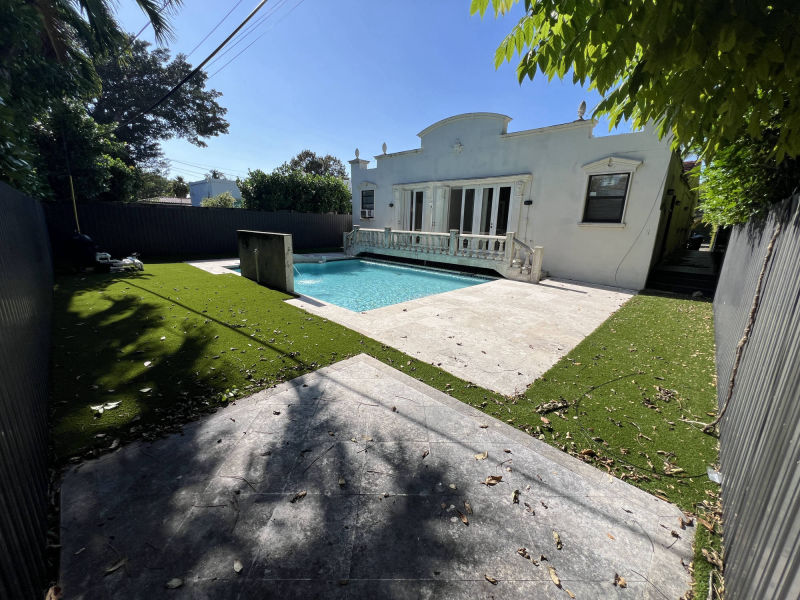 pool and backyard wide shot