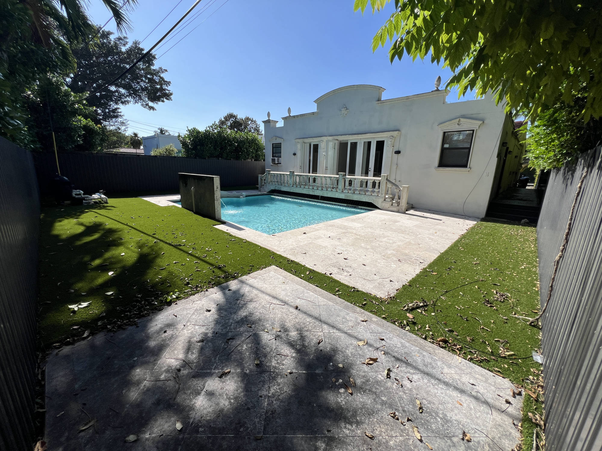 pool and backyard wide shot
