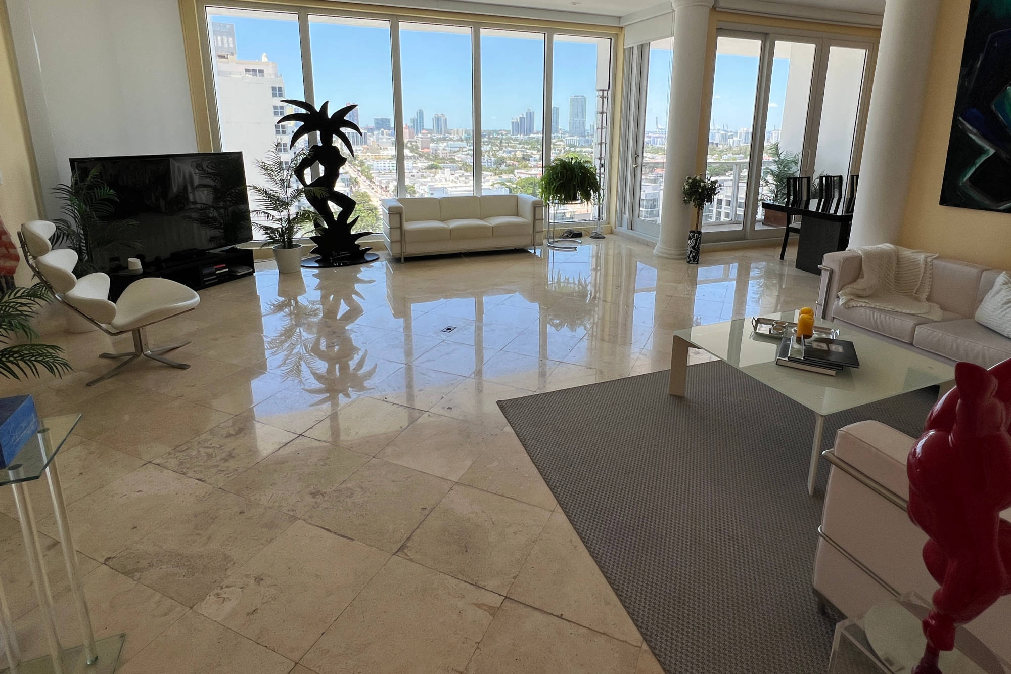 living room with furniture
